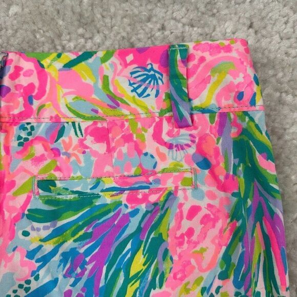 Lilly Pulitzer The Chipper Short Fan Sea Pants Pink NEW - Picture 11 of 14